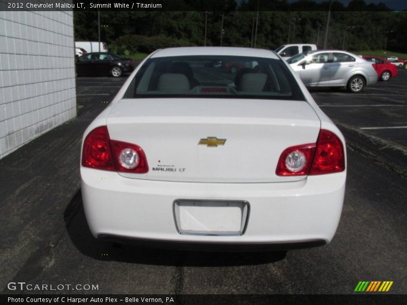 Summit White / Titanium 2012 Chevrolet Malibu LT