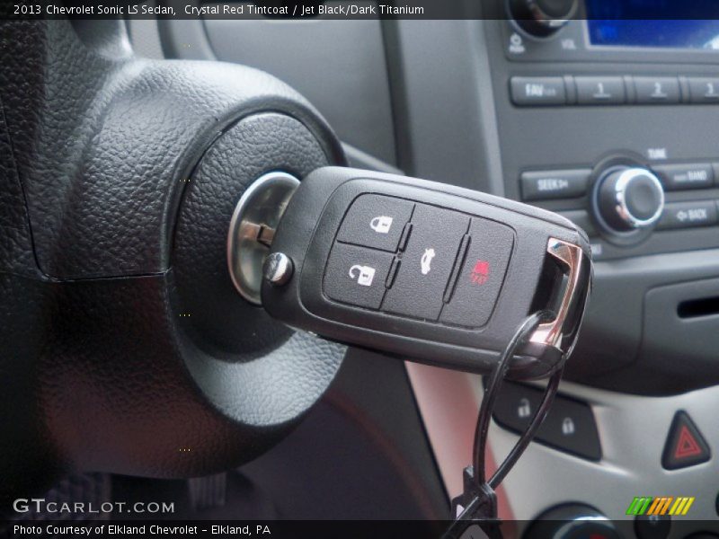 Crystal Red Tintcoat / Jet Black/Dark Titanium 2013 Chevrolet Sonic LS Sedan