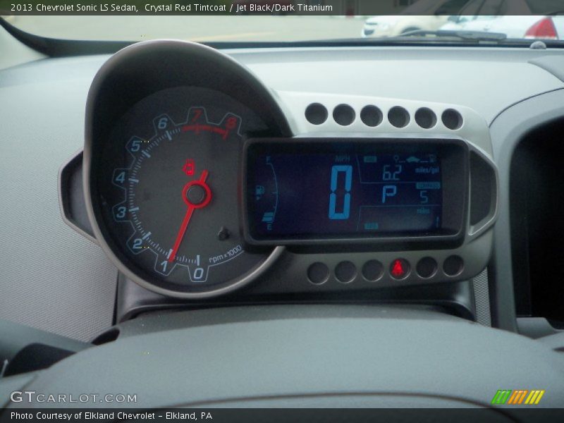 Crystal Red Tintcoat / Jet Black/Dark Titanium 2013 Chevrolet Sonic LS Sedan
