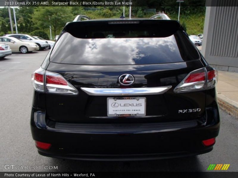 Stargazer Black / Black/Ebony Birds Eye Maple 2013 Lexus RX 350 AWD