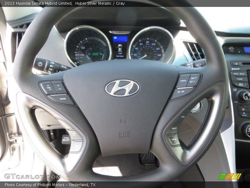 Hyper Silver Metallic / Gray 2013 Hyundai Sonata Hybrid Limited