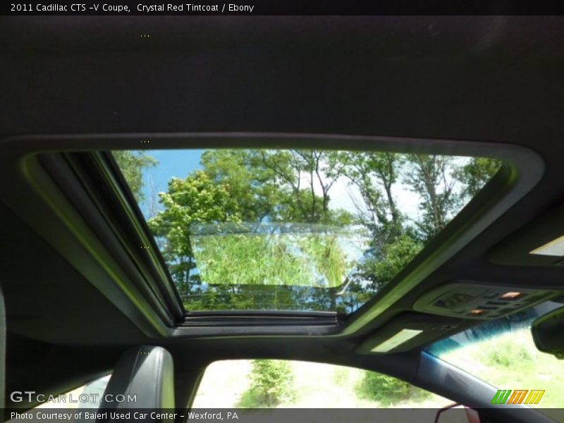 Sunroof of 2011 CTS -V Coupe