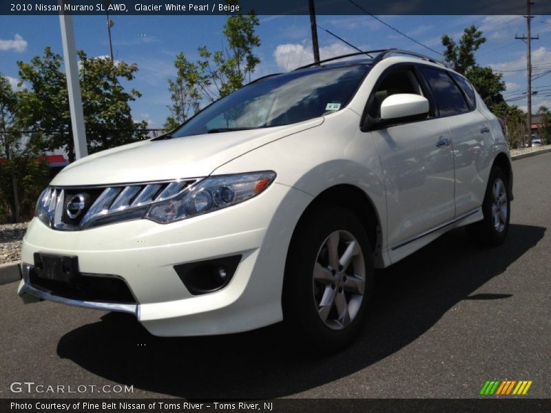 Glacier White Pearl / Beige 2010 Nissan Murano SL AWD