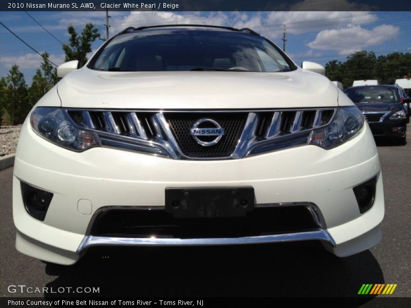 Glacier White Pearl / Beige 2010 Nissan Murano SL AWD