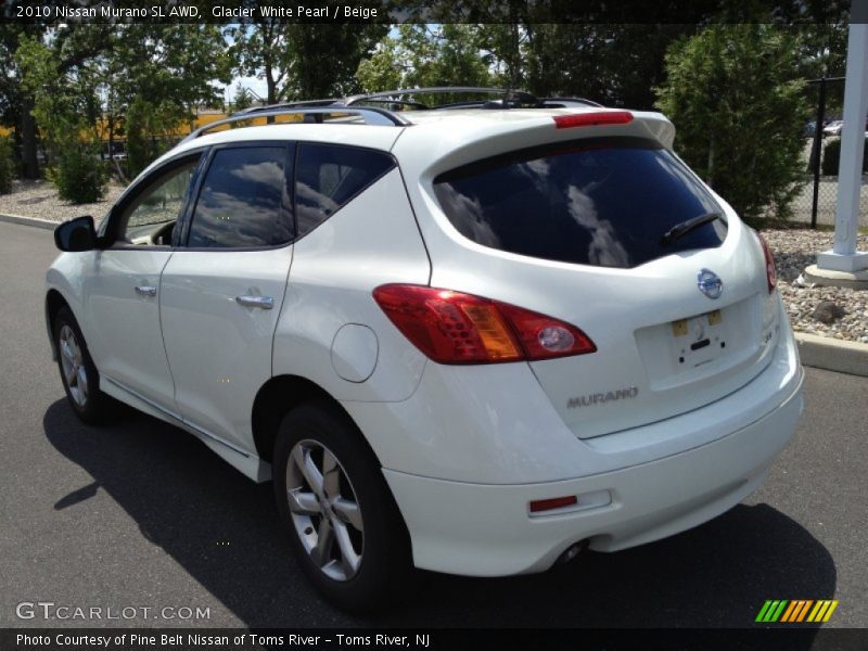 Glacier White Pearl / Beige 2010 Nissan Murano SL AWD