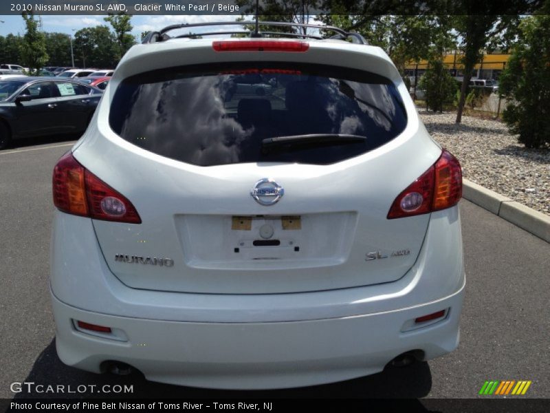 Glacier White Pearl / Beige 2010 Nissan Murano SL AWD