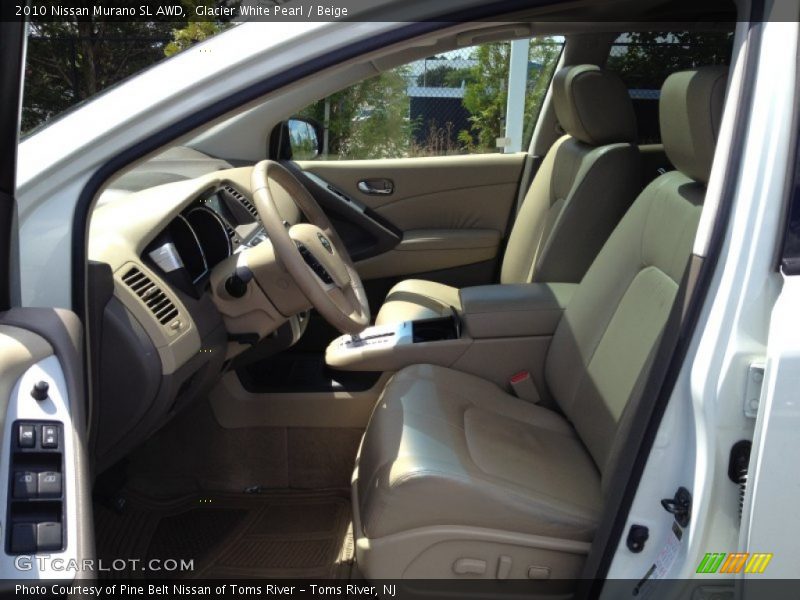 Glacier White Pearl / Beige 2010 Nissan Murano SL AWD