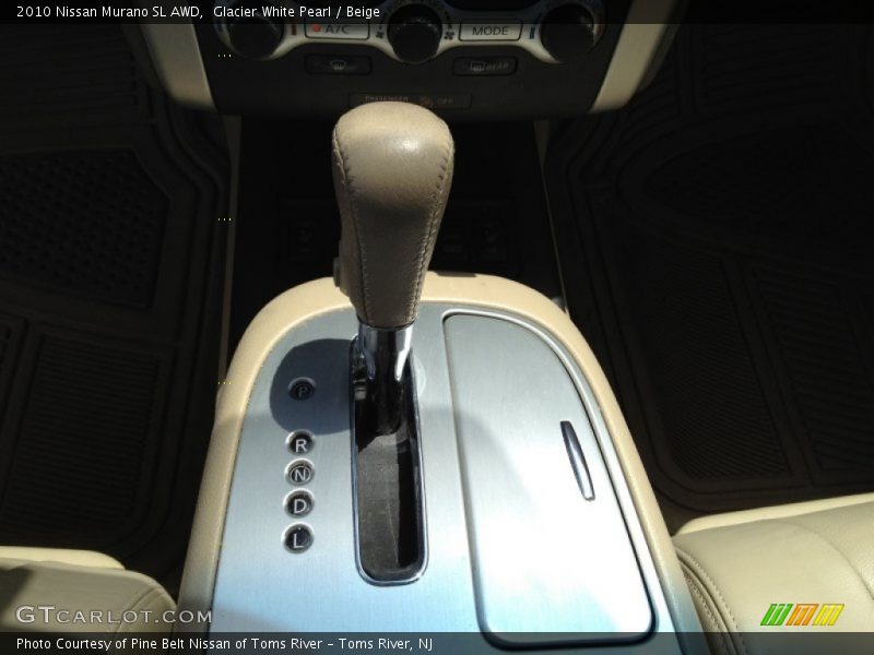 Glacier White Pearl / Beige 2010 Nissan Murano SL AWD