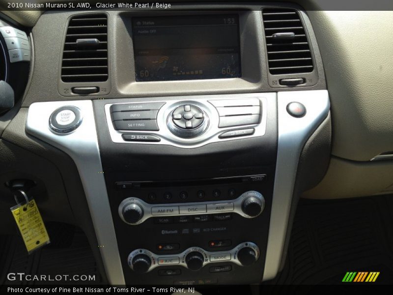Glacier White Pearl / Beige 2010 Nissan Murano SL AWD