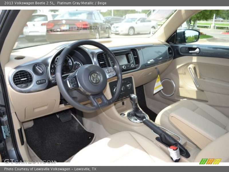 Platinum Gray Metallic / Beige 2013 Volkswagen Beetle 2.5L