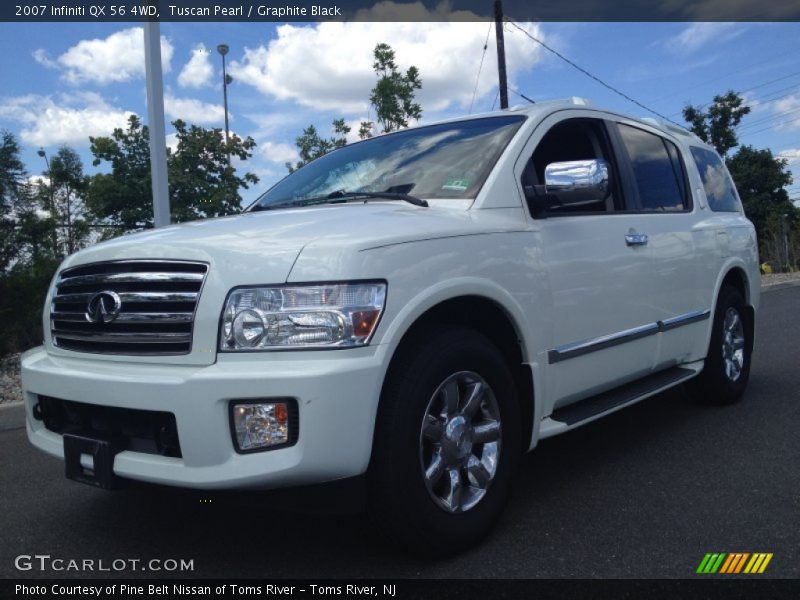 Tuscan Pearl / Graphite Black 2007 Infiniti QX 56 4WD