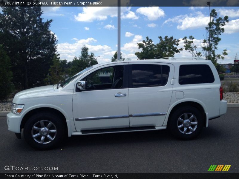 Tuscan Pearl / Graphite Black 2007 Infiniti QX 56 4WD