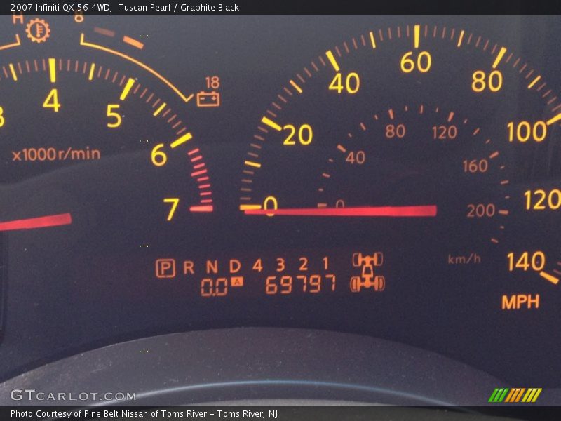 Tuscan Pearl / Graphite Black 2007 Infiniti QX 56 4WD