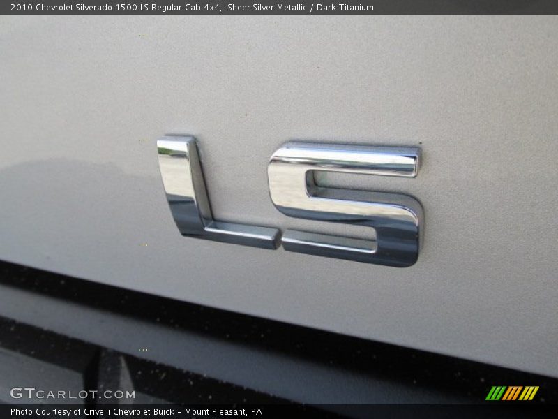 Sheer Silver Metallic / Dark Titanium 2010 Chevrolet Silverado 1500 LS Regular Cab 4x4