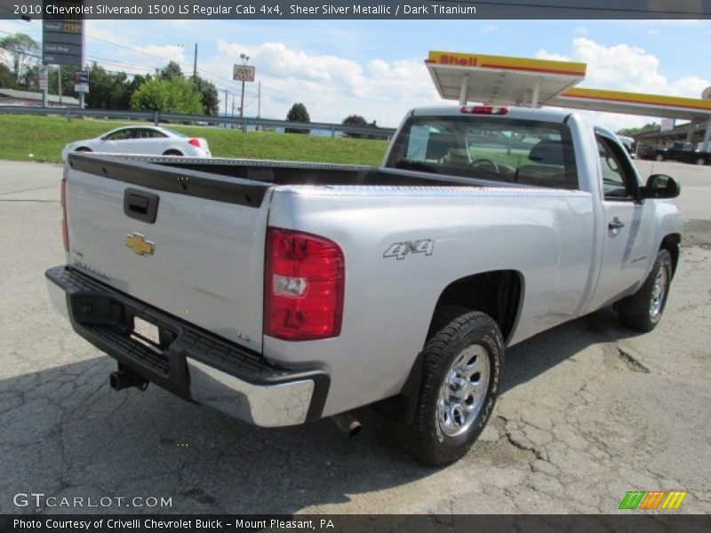 Sheer Silver Metallic / Dark Titanium 2010 Chevrolet Silverado 1500 LS Regular Cab 4x4
