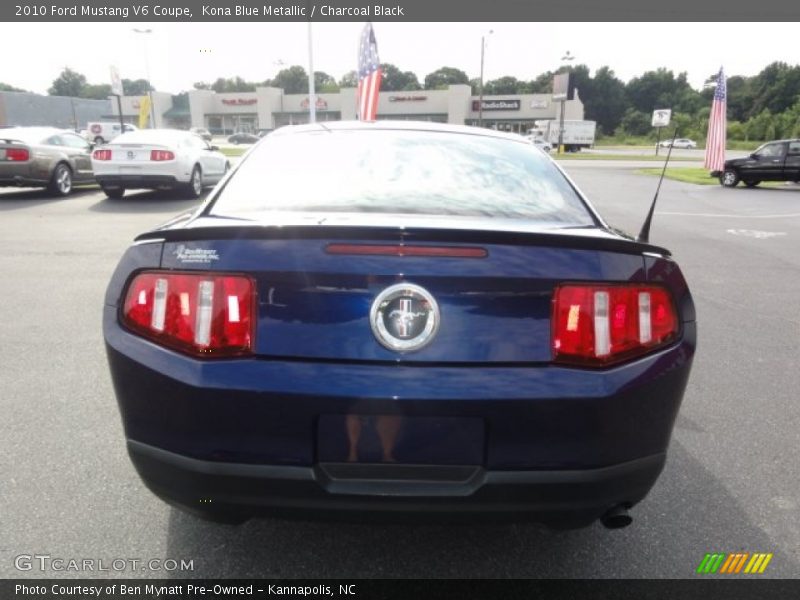 Kona Blue Metallic / Charcoal Black 2010 Ford Mustang V6 Coupe