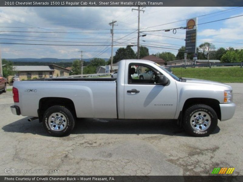 Sheer Silver Metallic / Dark Titanium 2010 Chevrolet Silverado 1500 LS Regular Cab 4x4