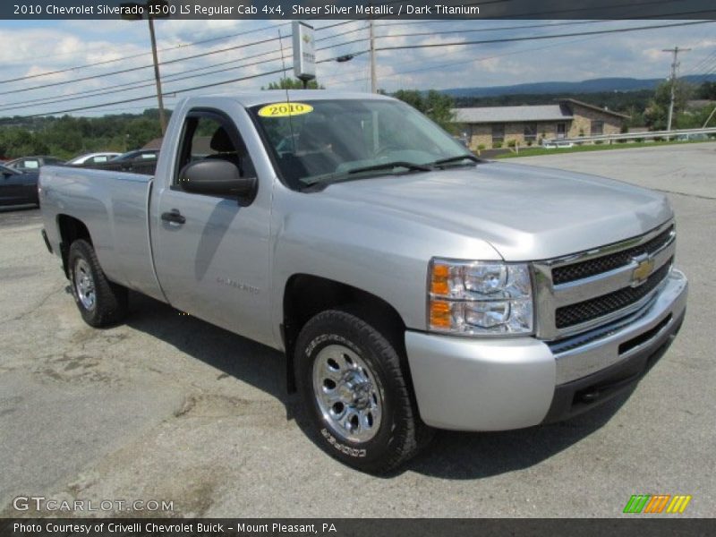 Sheer Silver Metallic / Dark Titanium 2010 Chevrolet Silverado 1500 LS Regular Cab 4x4