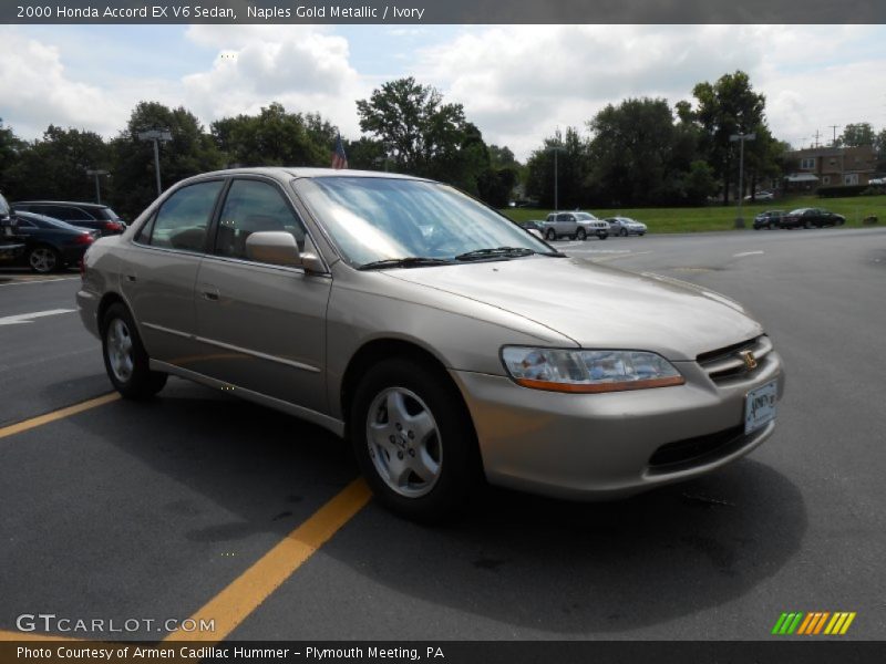 Naples Gold Metallic / Ivory 2000 Honda Accord EX V6 Sedan
