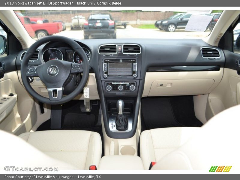 Black Uni / Cornsilk Beige 2013 Volkswagen Jetta TDI SportWagen
