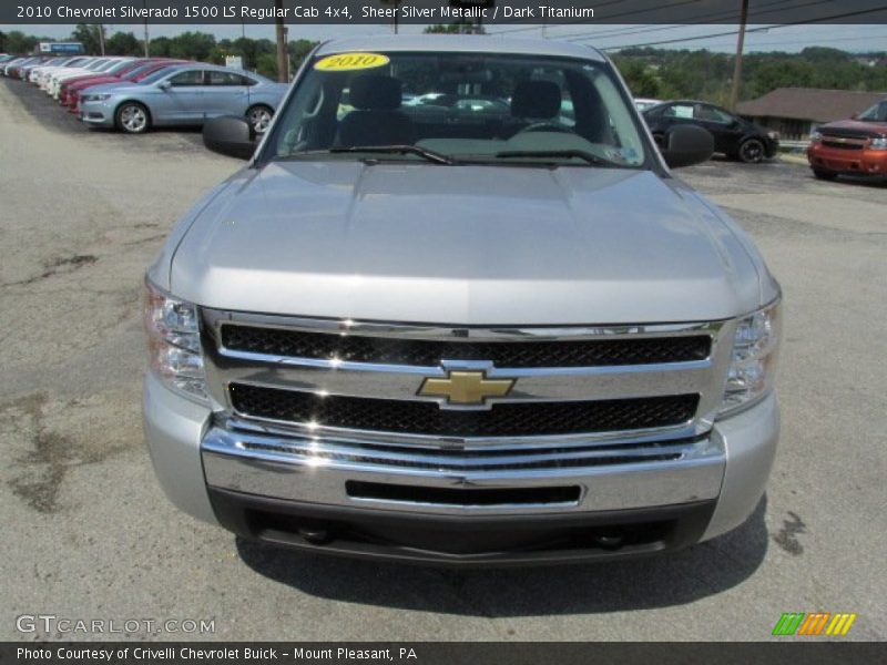 Sheer Silver Metallic / Dark Titanium 2010 Chevrolet Silverado 1500 LS Regular Cab 4x4
