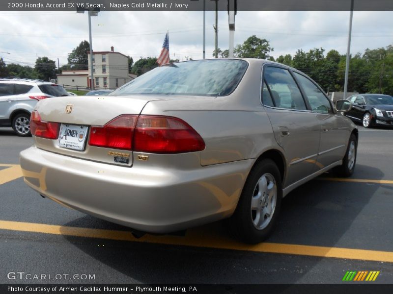 Naples Gold Metallic / Ivory 2000 Honda Accord EX V6 Sedan