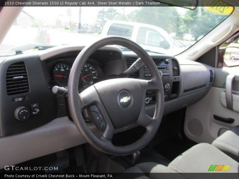 Sheer Silver Metallic / Dark Titanium 2010 Chevrolet Silverado 1500 LS Regular Cab 4x4
