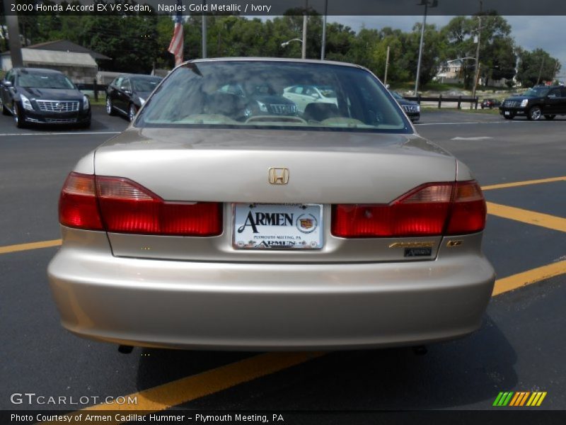 Naples Gold Metallic / Ivory 2000 Honda Accord EX V6 Sedan