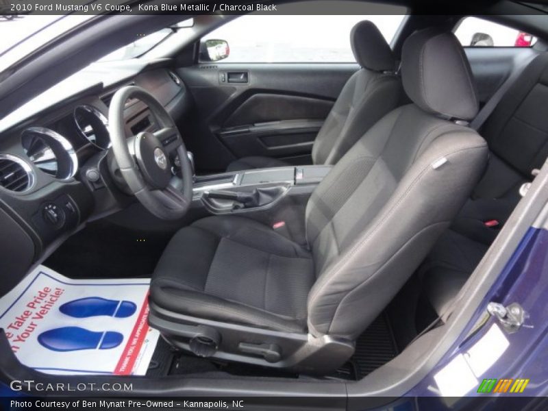 Kona Blue Metallic / Charcoal Black 2010 Ford Mustang V6 Coupe