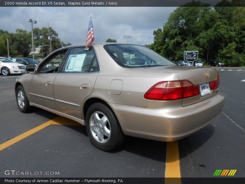 Naples Gold Metallic / Ivory 2000 Honda Accord EX V6 Sedan