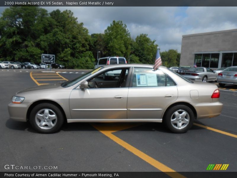 Naples Gold Metallic / Ivory 2000 Honda Accord EX V6 Sedan