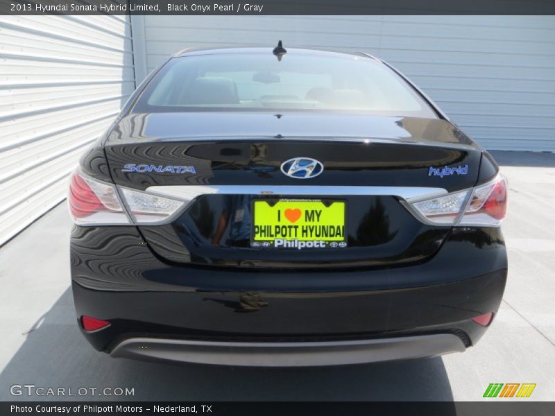 Black Onyx Pearl / Gray 2013 Hyundai Sonata Hybrid Limited