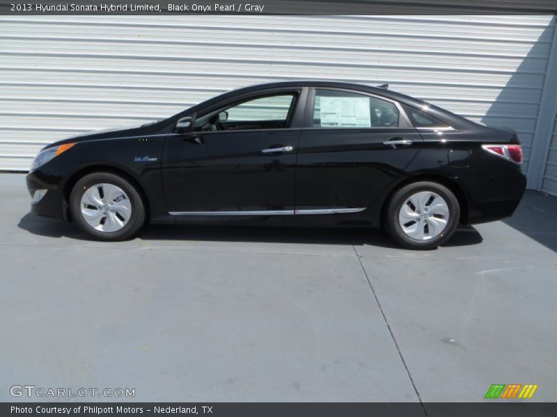 Black Onyx Pearl / Gray 2013 Hyundai Sonata Hybrid Limited