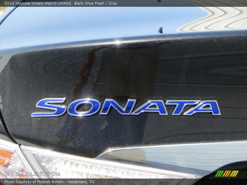 Black Onyx Pearl / Gray 2013 Hyundai Sonata Hybrid Limited
