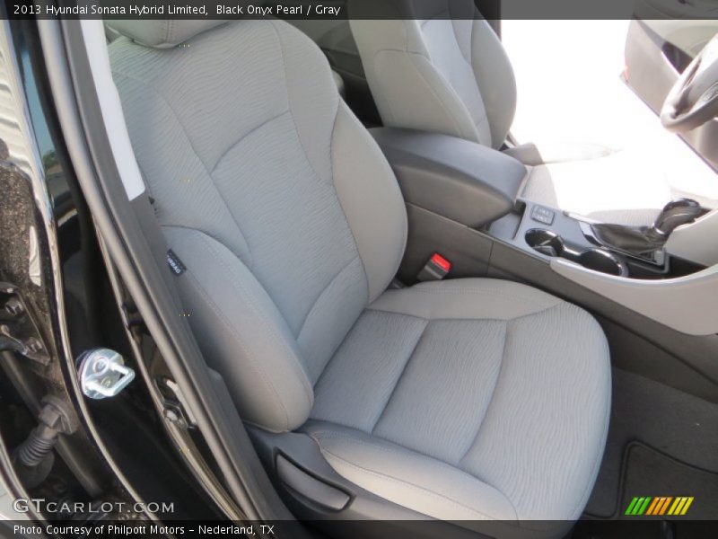 Black Onyx Pearl / Gray 2013 Hyundai Sonata Hybrid Limited