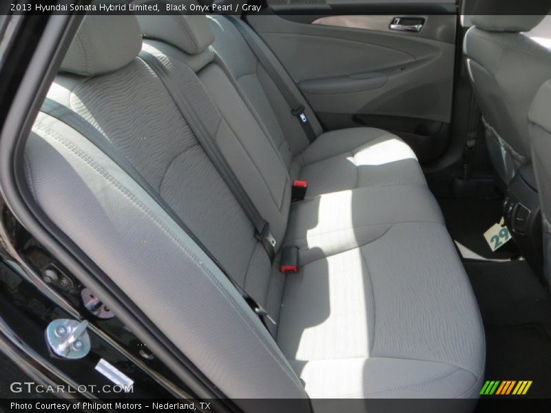 Black Onyx Pearl / Gray 2013 Hyundai Sonata Hybrid Limited