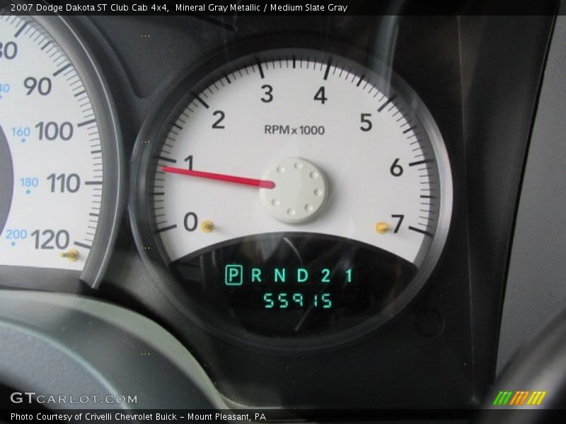 Mineral Gray Metallic / Medium Slate Gray 2007 Dodge Dakota ST Club Cab 4x4