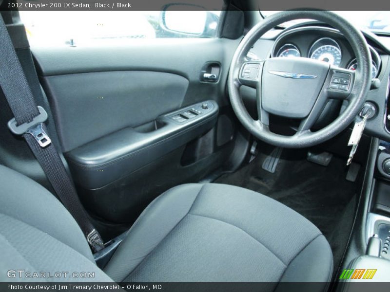 Black / Black 2012 Chrysler 200 LX Sedan