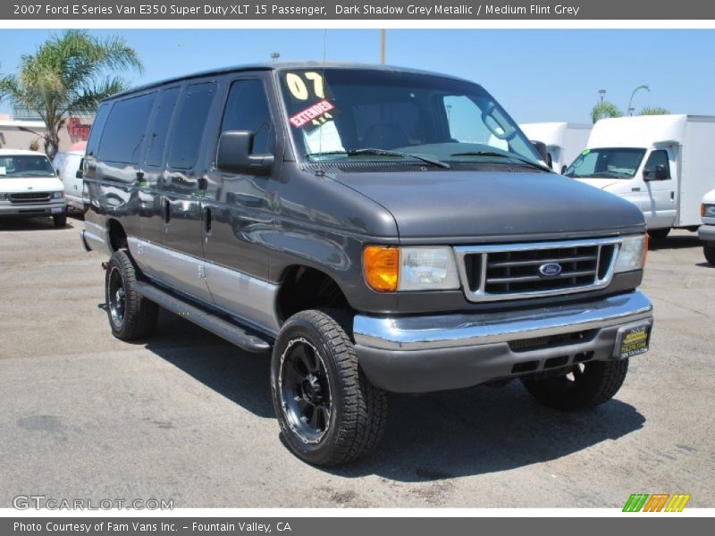 Dark Shadow Grey Metallic / Medium Flint Grey 2007 Ford E Series Van E350 Super Duty XLT 15 Passenger