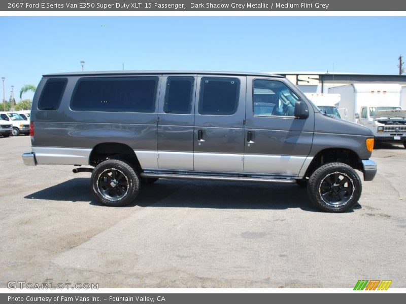 Dark Shadow Grey Metallic / Medium Flint Grey 2007 Ford E Series Van E350 Super Duty XLT 15 Passenger