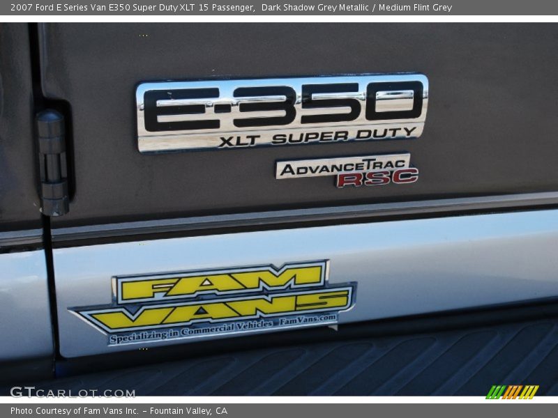 Dark Shadow Grey Metallic / Medium Flint Grey 2007 Ford E Series Van E350 Super Duty XLT 15 Passenger