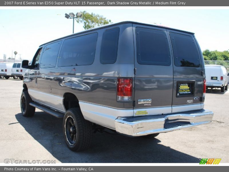 Dark Shadow Grey Metallic / Medium Flint Grey 2007 Ford E Series Van E350 Super Duty XLT 15 Passenger
