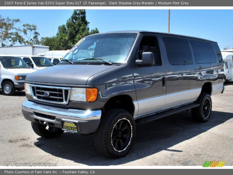 Dark Shadow Grey Metallic / Medium Flint Grey 2007 Ford E Series Van E350 Super Duty XLT 15 Passenger