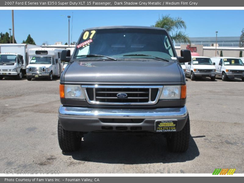 Dark Shadow Grey Metallic / Medium Flint Grey 2007 Ford E Series Van E350 Super Duty XLT 15 Passenger