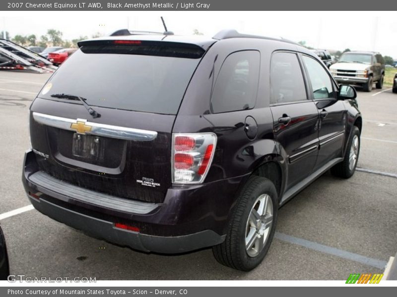 Black Amethyst Metallic / Light Gray 2007 Chevrolet Equinox LT AWD