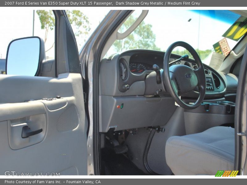Dark Shadow Grey Metallic / Medium Flint Grey 2007 Ford E Series Van E350 Super Duty XLT 15 Passenger