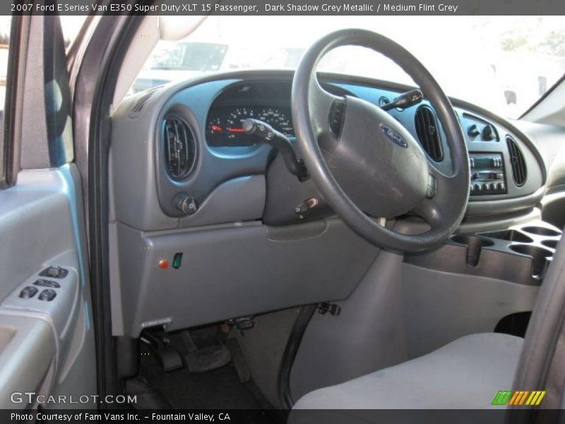 Dark Shadow Grey Metallic / Medium Flint Grey 2007 Ford E Series Van E350 Super Duty XLT 15 Passenger