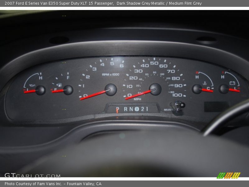 Dark Shadow Grey Metallic / Medium Flint Grey 2007 Ford E Series Van E350 Super Duty XLT 15 Passenger