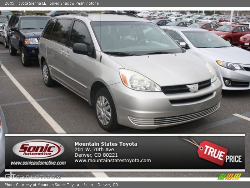 Silver Shadow Pearl / Stone 2005 Toyota Sienna LE