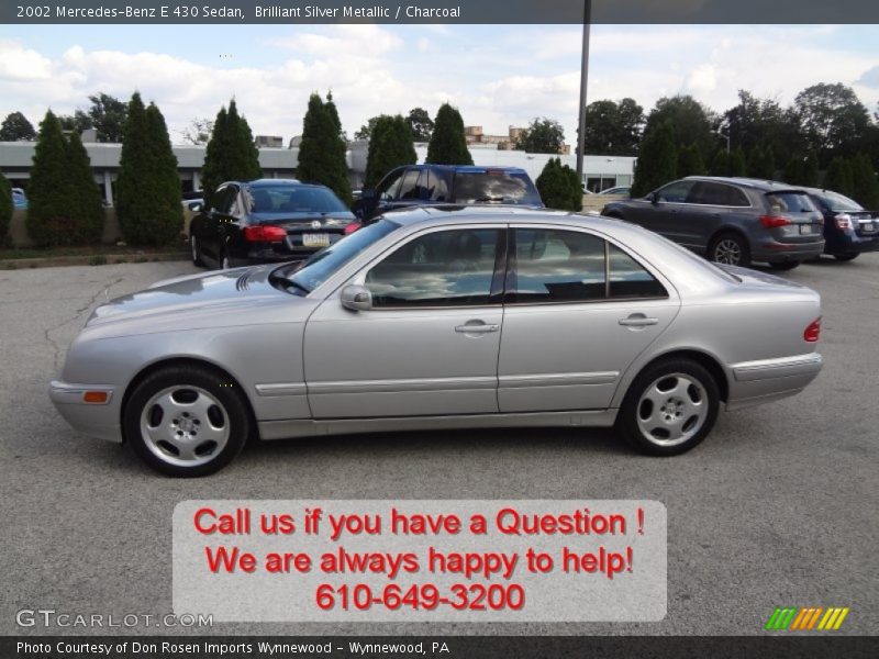 Brilliant Silver Metallic / Charcoal 2002 Mercedes-Benz E 430 Sedan